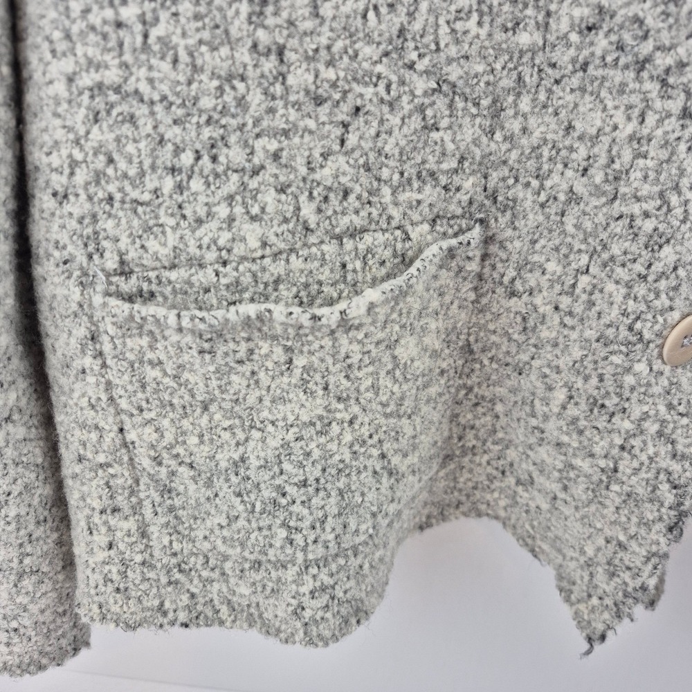 Eileen Fisher Cardigan Women's L Gray‎ Knit One Pocket Minimalist Italian Yarn - Picture 3 of 9